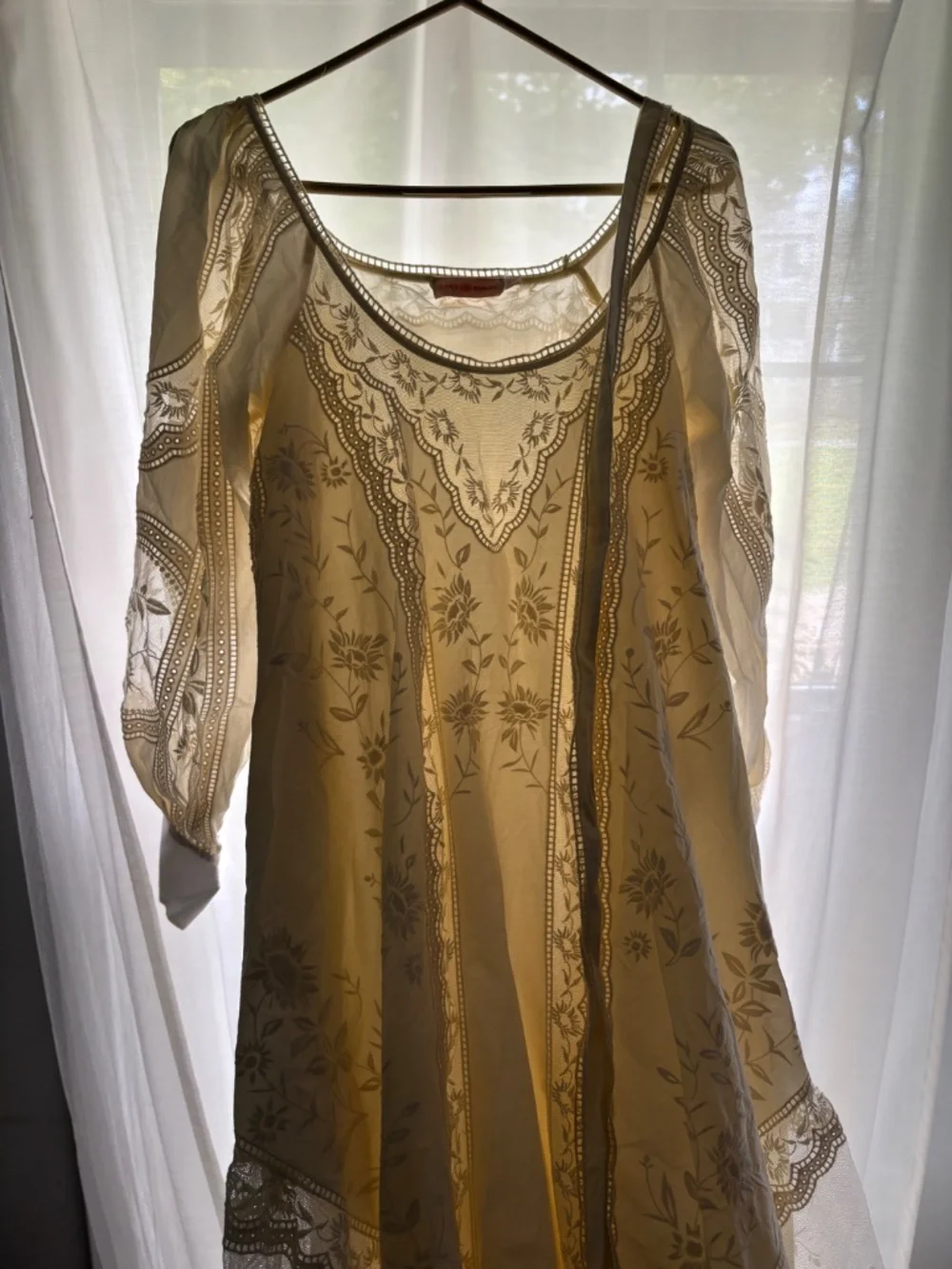 Tory Burch Embroidered Poplin Dress Women's Size Xs In New Ivory
